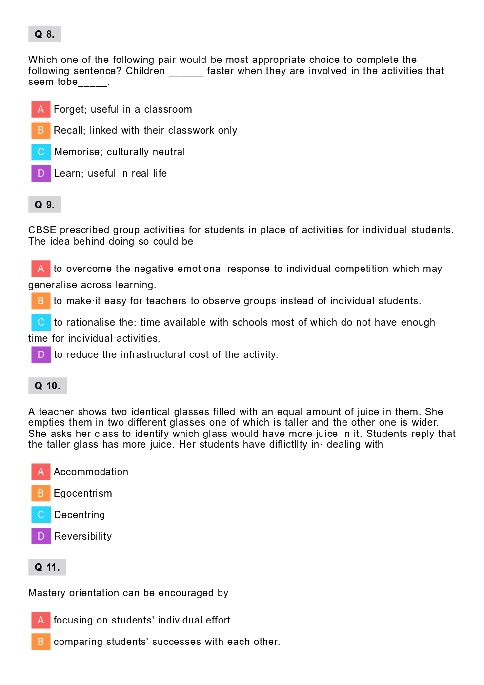CTET Maths & Science Previous Year Paper With Answer Paper-2 2013 - Page 4