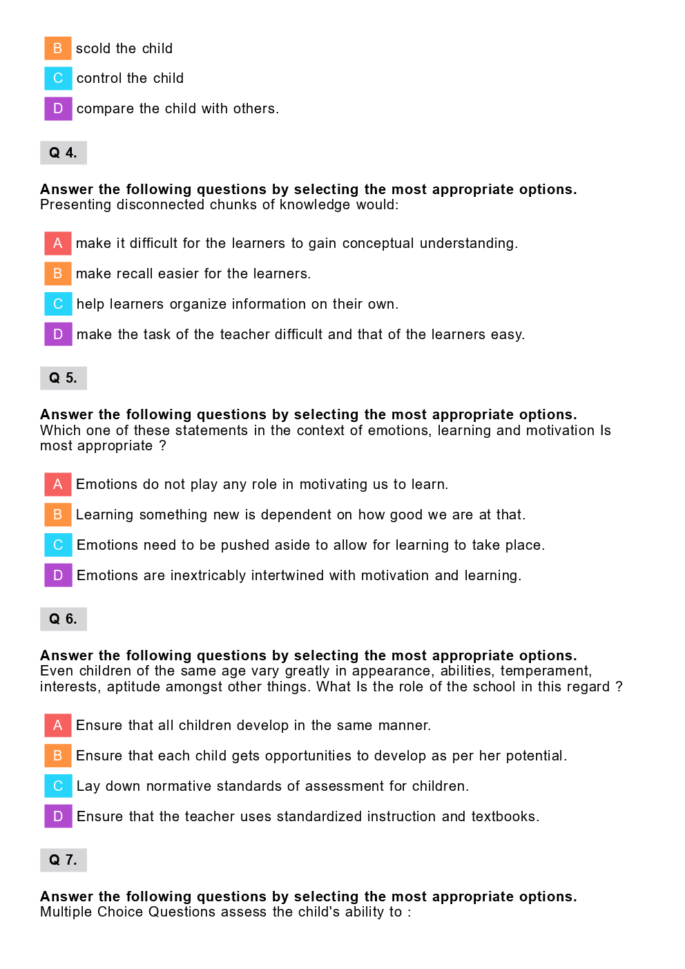 CTET Maths & Science Previous Year Paper With Answer Paper-2 2015 - Page 3