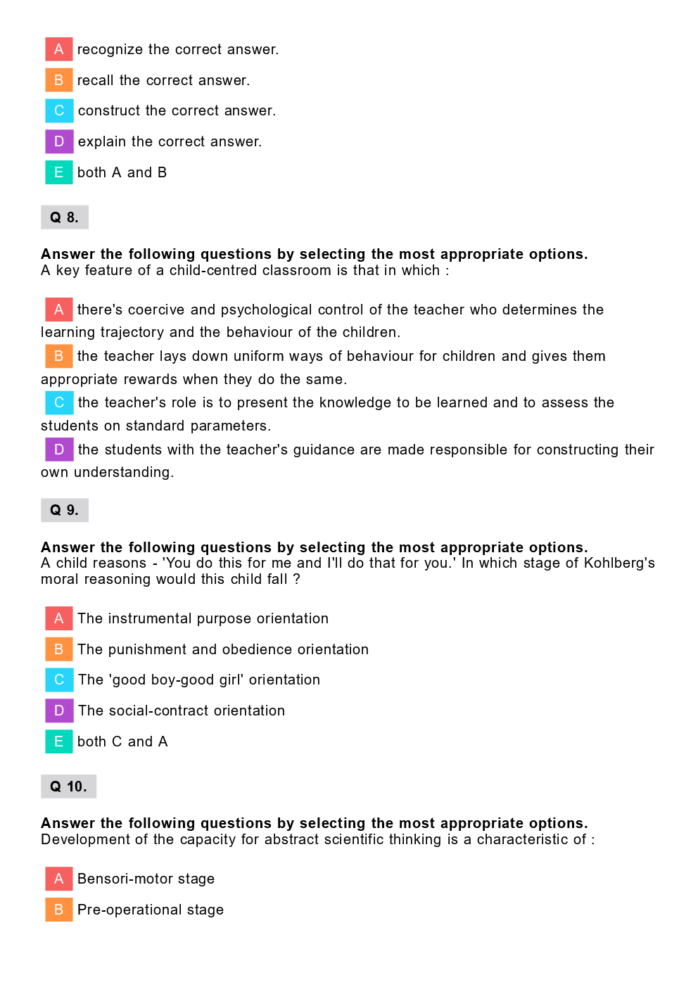 CTET Maths & Science Previous Year Paper With Answer Paper-2 2015 - Page 4