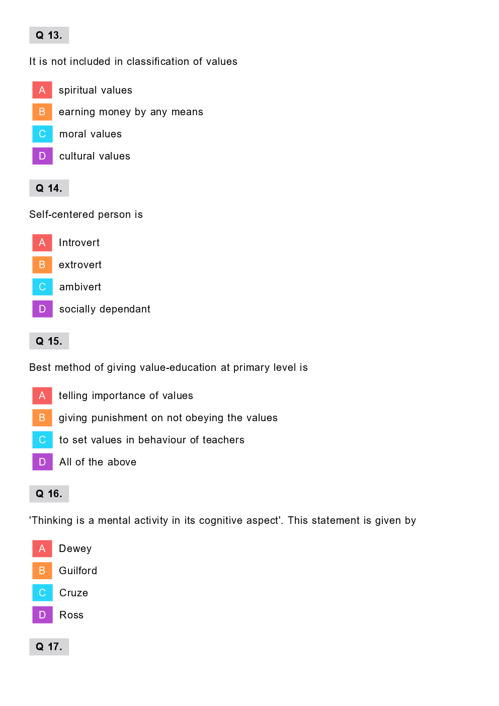 CTET Previous Year Paper With Answer Paper-1 2014 - Page 5