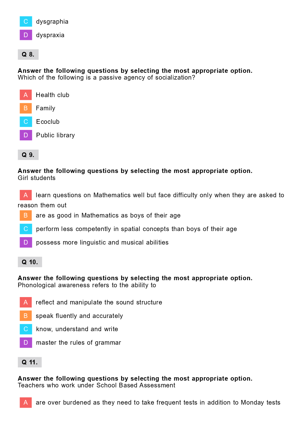 CTET Previous Year Paper With Answer Paper-1 2016 - Page 4