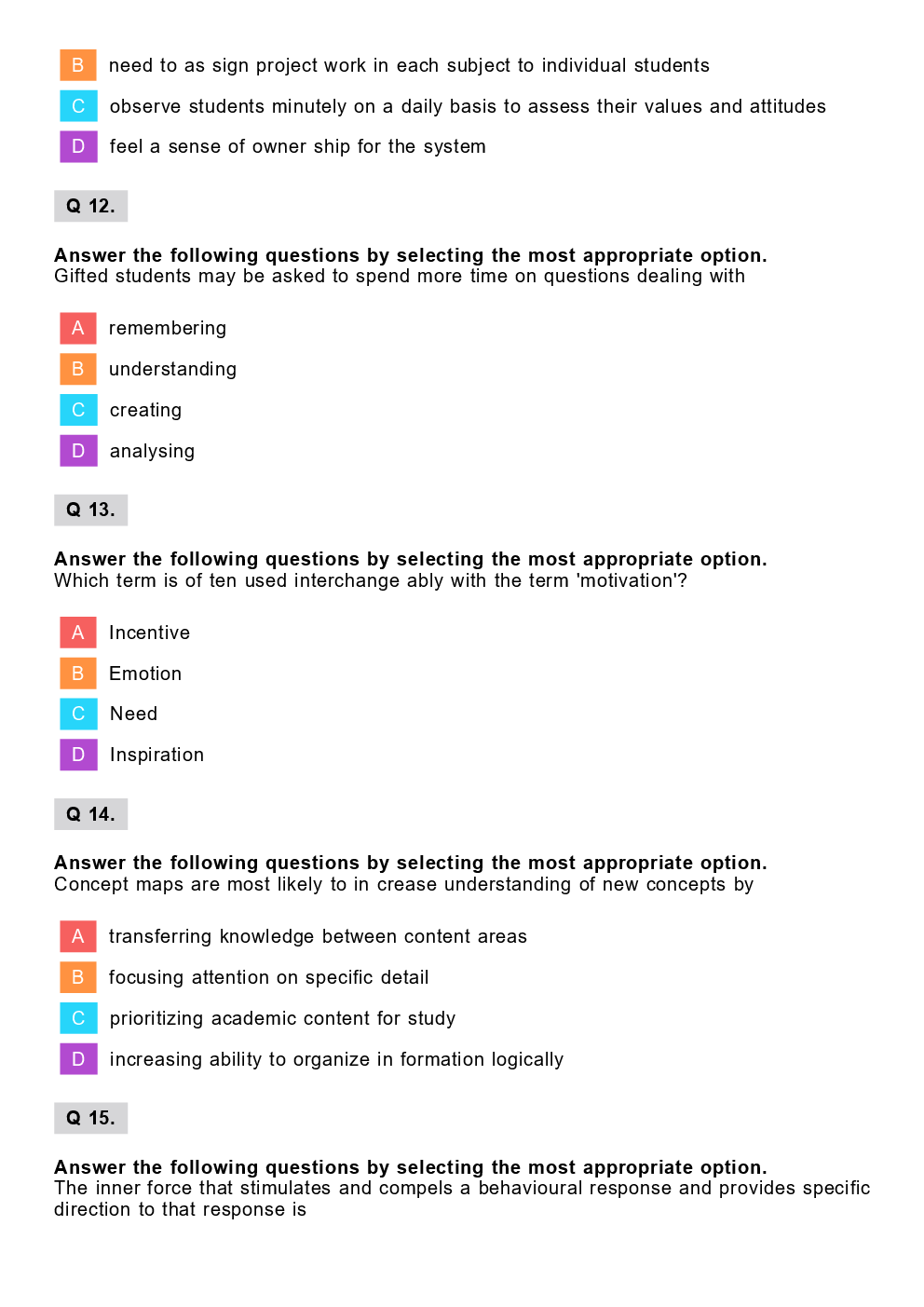 CTET Previous Year Paper With Answer Paper-1 2016 - Page 5