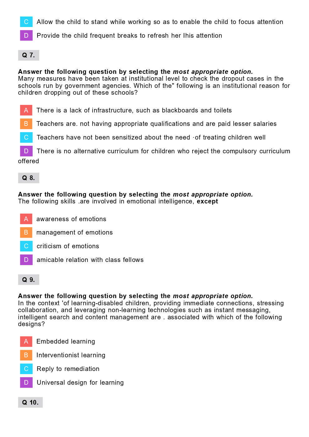 CTET Social Science Previous Year Paper With Answer Paper-2 2014 - Page 4