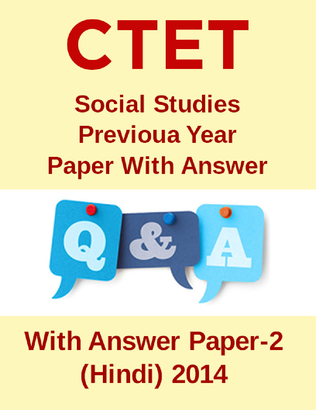 CTET Social Studies Previoua Year Paper With Answer Paper-2 (Hindi) 2014 - Page 1