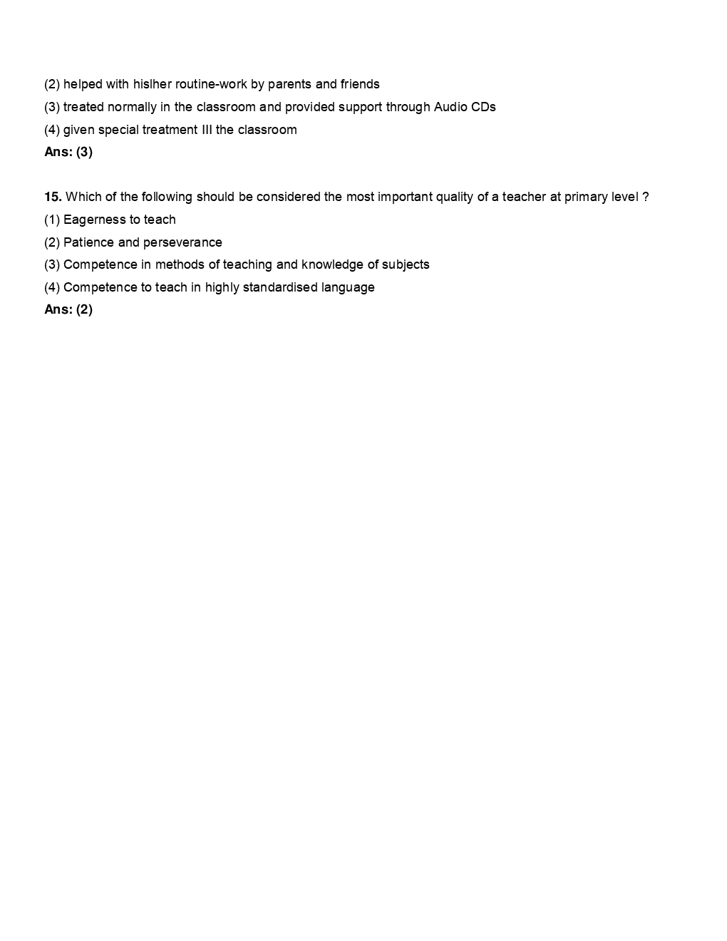 CTET Teacher Eligibility Test Child Pegagogy & English Language Solved Question Paper - Page 5