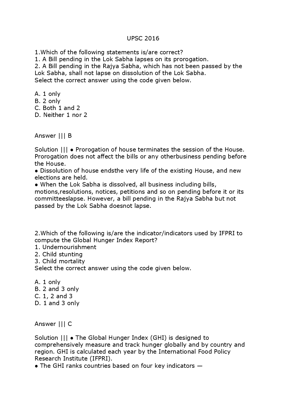 UPSC Previous Year Paper With Answer 2016 - Page 2