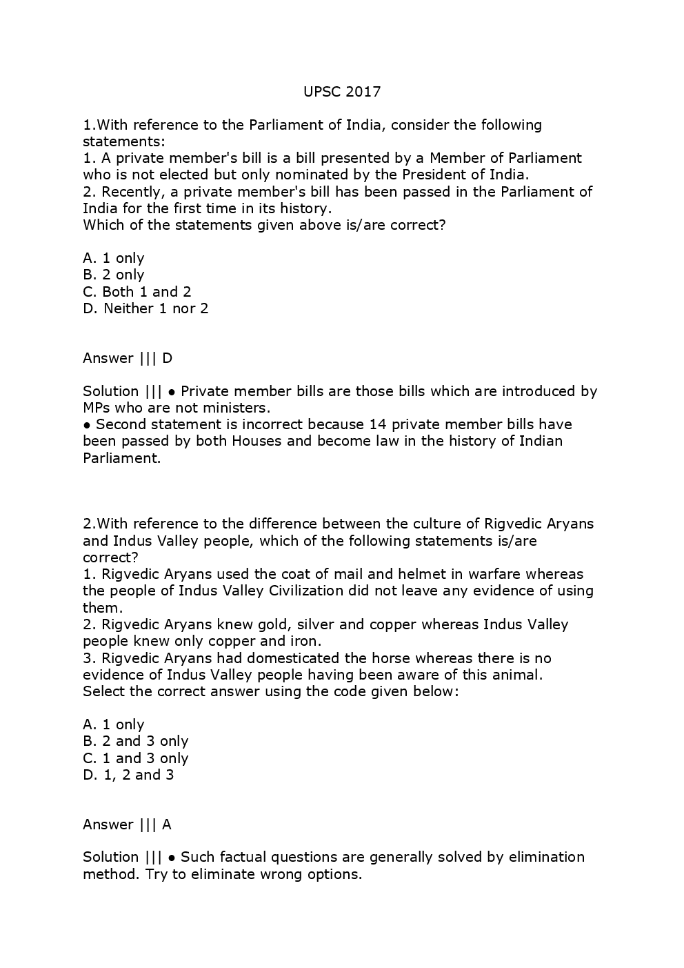 UPSC Previous Year Paper With Answer 2017 - Page 2