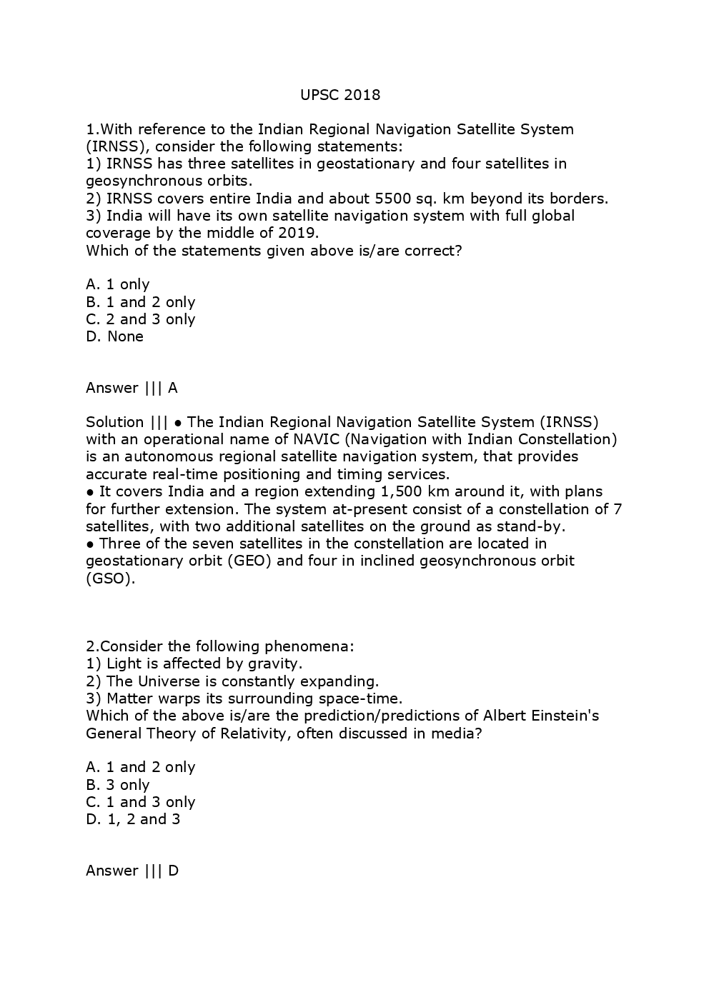 UPSC Previous Year Paper With Answer 2018 - Page 2