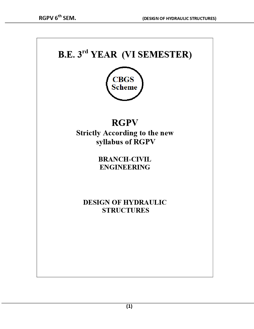 Design Of Hydraulic Structures For RGPV BE 6th Sem Civil Engineering - Page 2