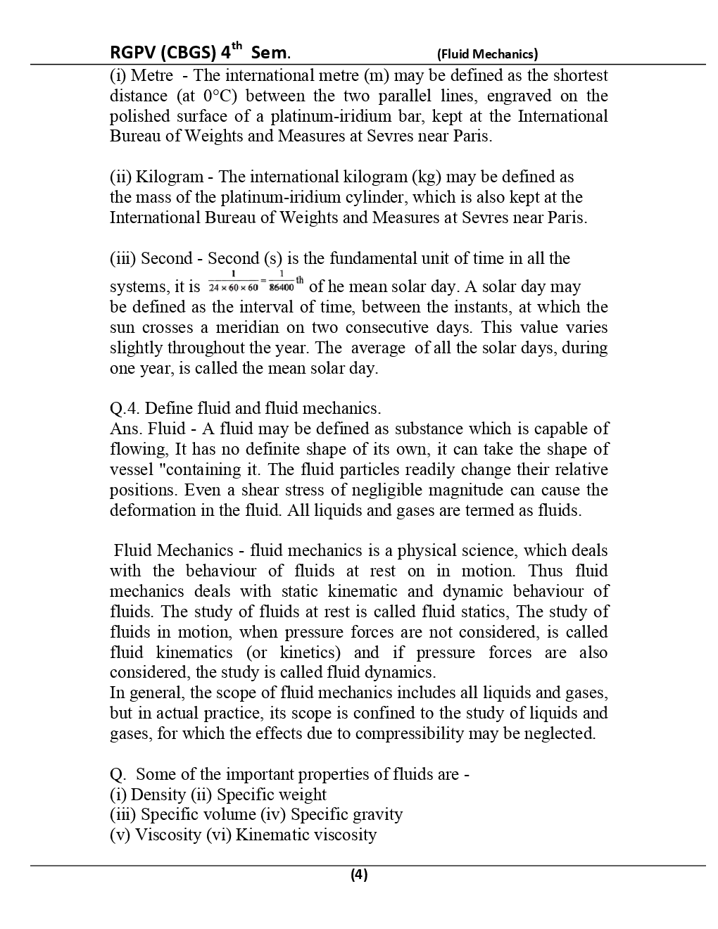 Fluid Mechanics For RGPV BE 4th Sem Mechanical Engineering - Page 5