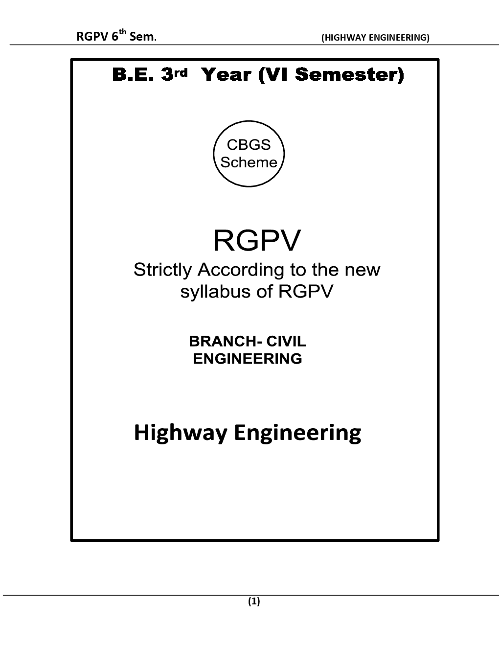 Highway Engineering For RGPV BE 6th Sem Civil Engineering - Page 2
