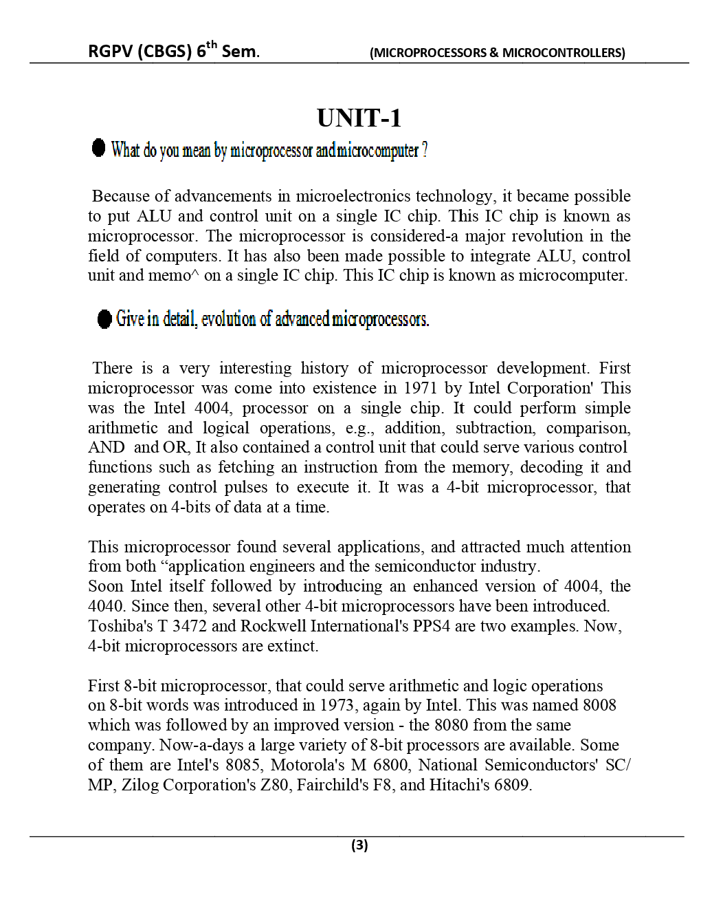 Microprocessors & Microcontrollers For RGPV BE 6th Sem Electrical & Electronics Engineering - Page 4