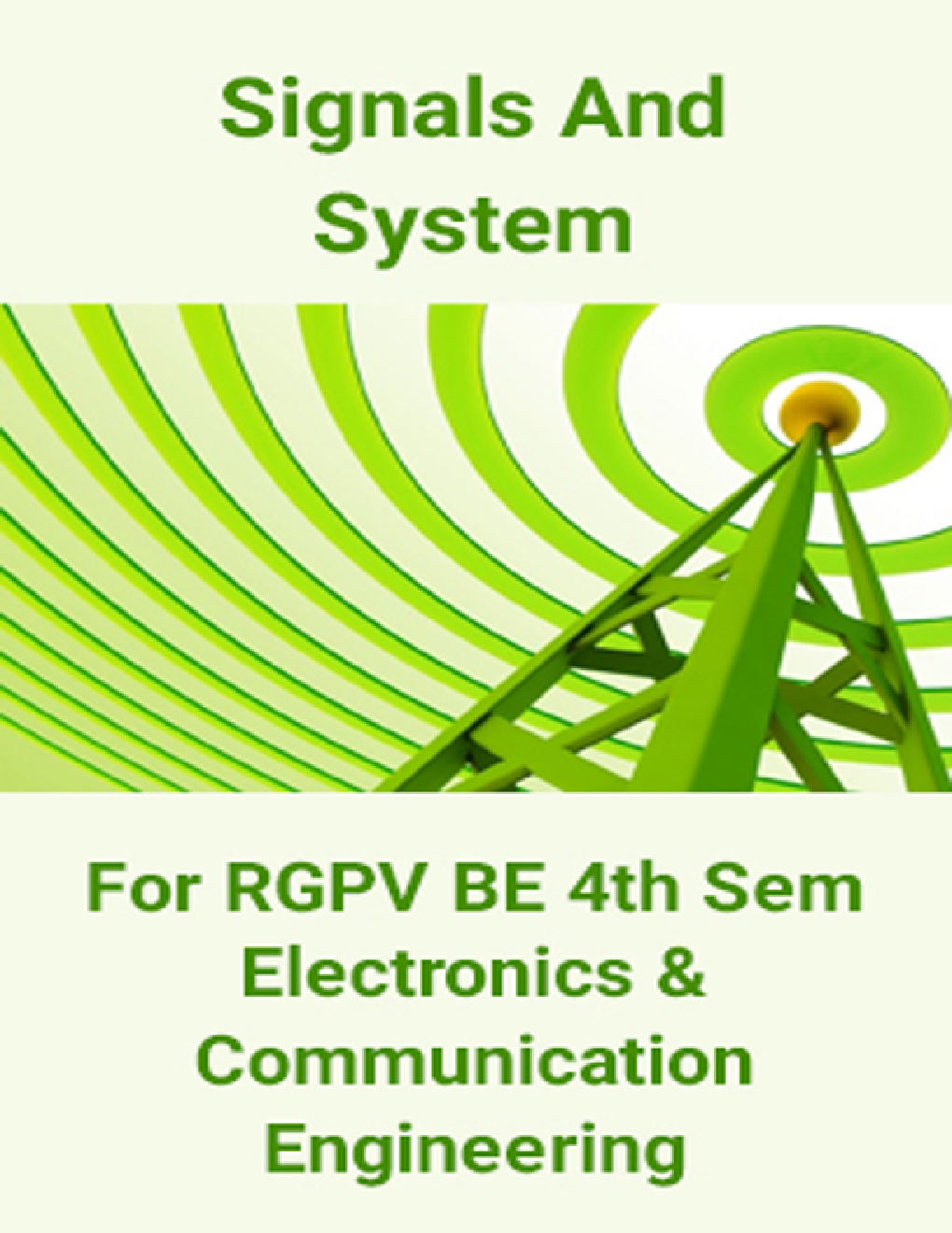 Signals And System For RGPV BE 4th Sem Electronics & Communication Engineering - Page 1