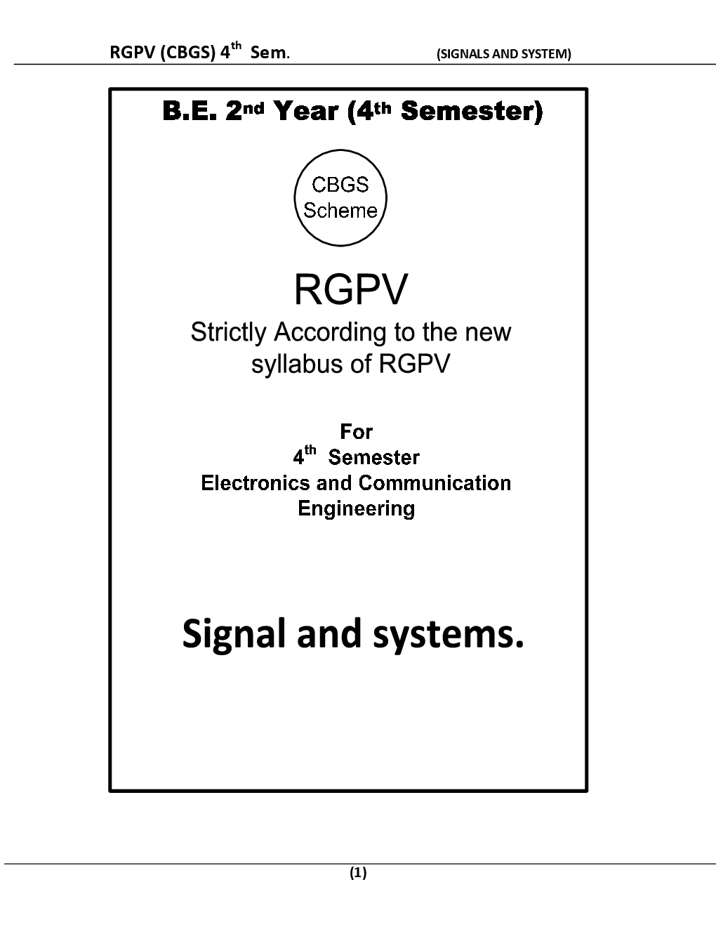 Signals And System For RGPV BE 4th Sem Electronics & Communication Engineering - Page 2