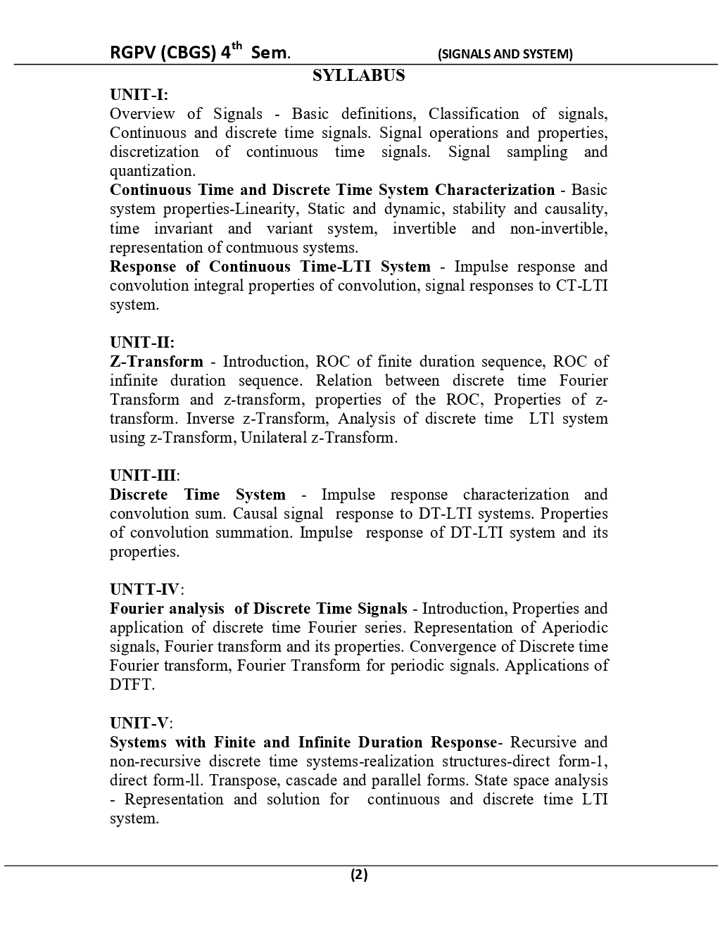 Signals And System For RGPV BE 4th Sem Electronics & Communication Engineering - Page 3