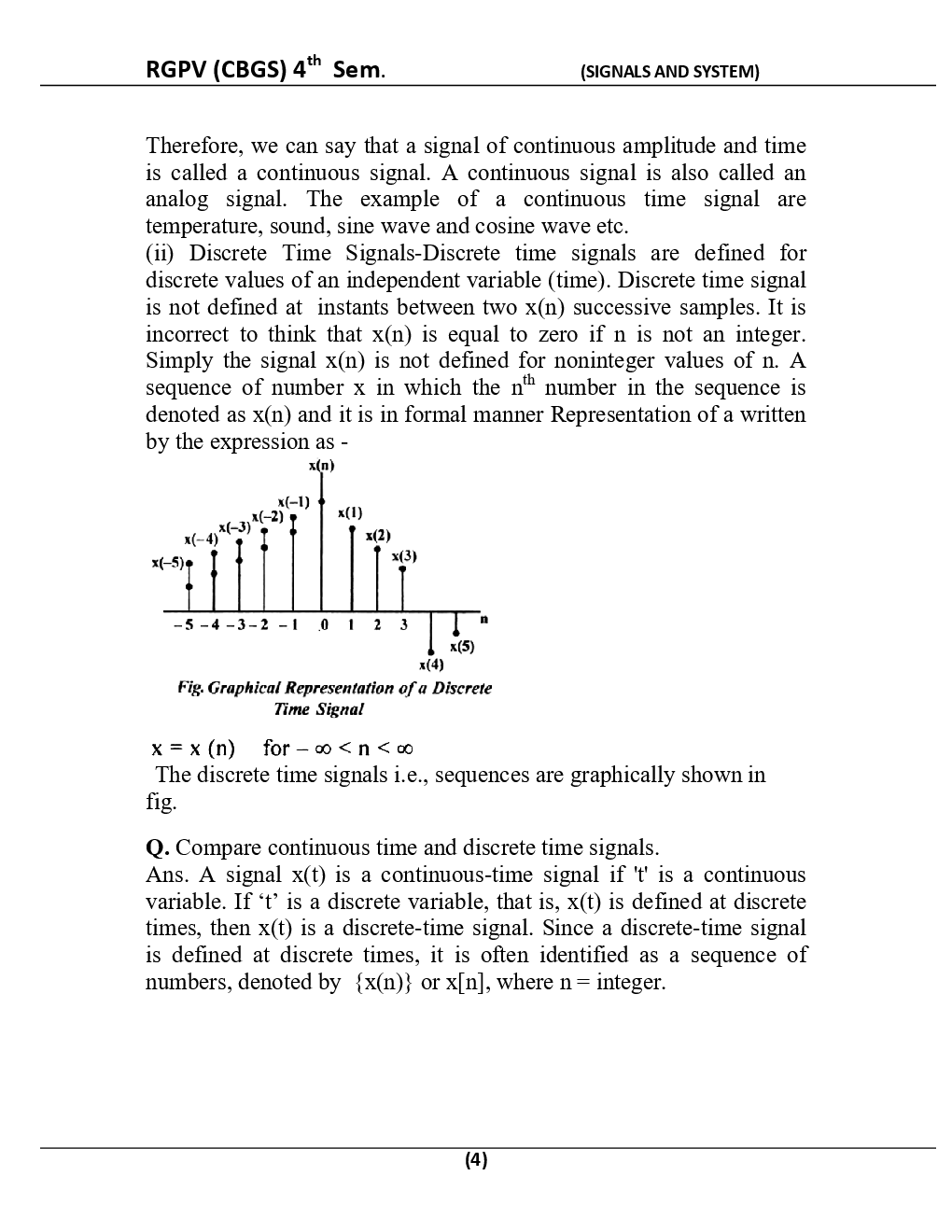 Signals And System For RGPV BE 4th Sem Electronics & Communication Engineering - Page 5