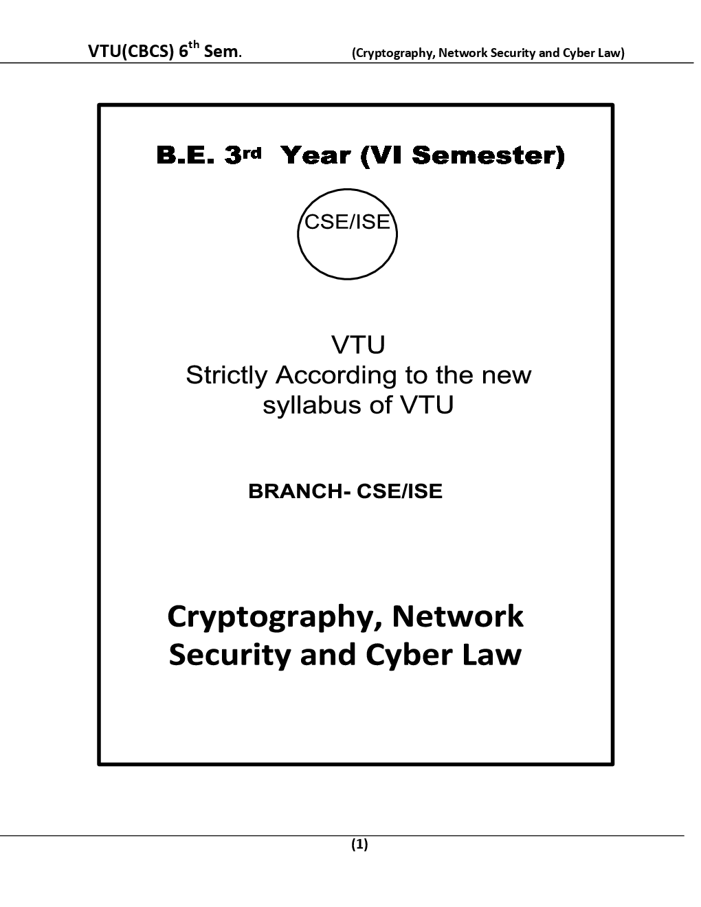 Cryptography,Network Security And Cyber Law For VTU BE 6th Sem Computer Science Engineering - Page 2