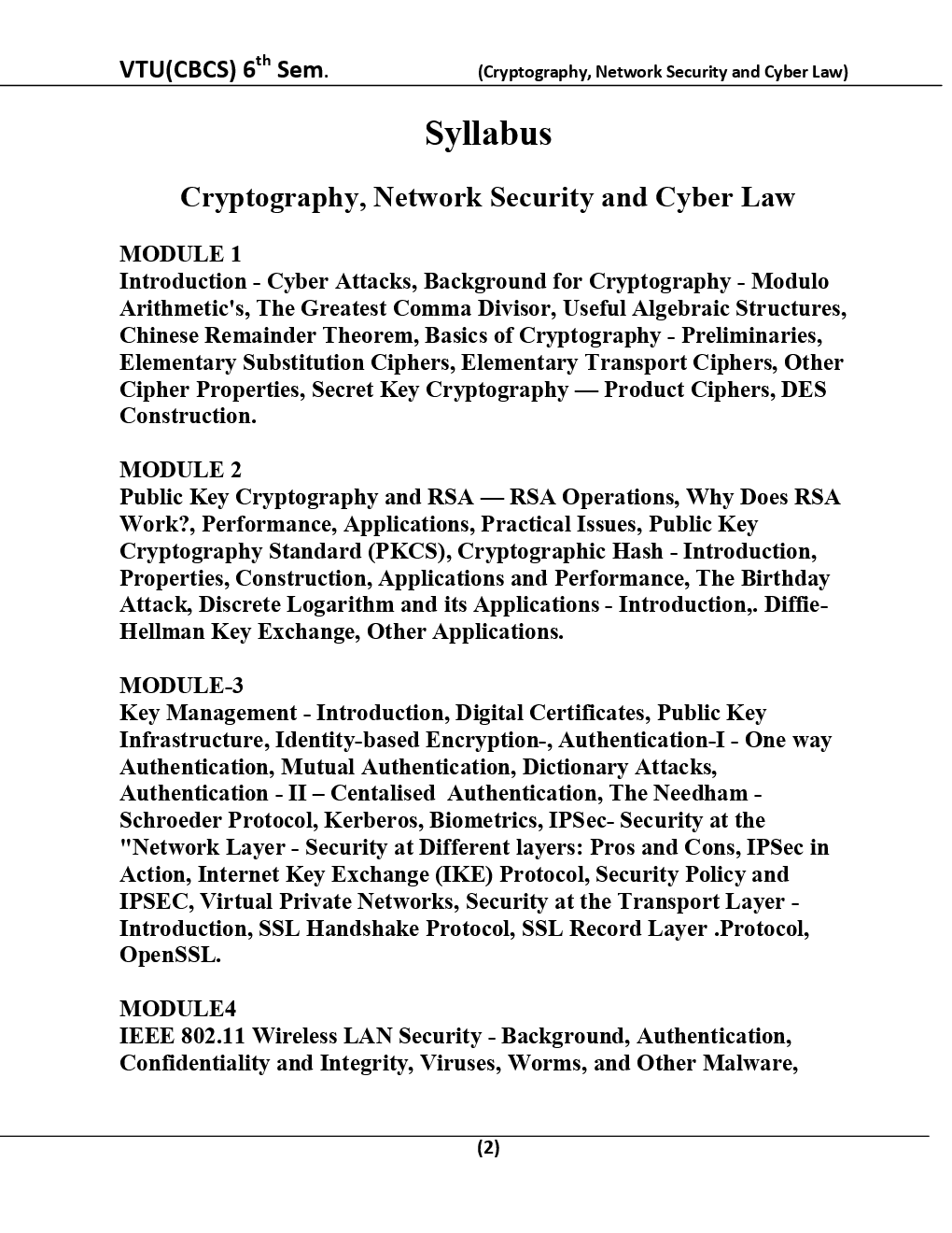 Cryptography,Network Security And Cyber Law For VTU BE 6th Sem Computer Science Engineering - Page 3