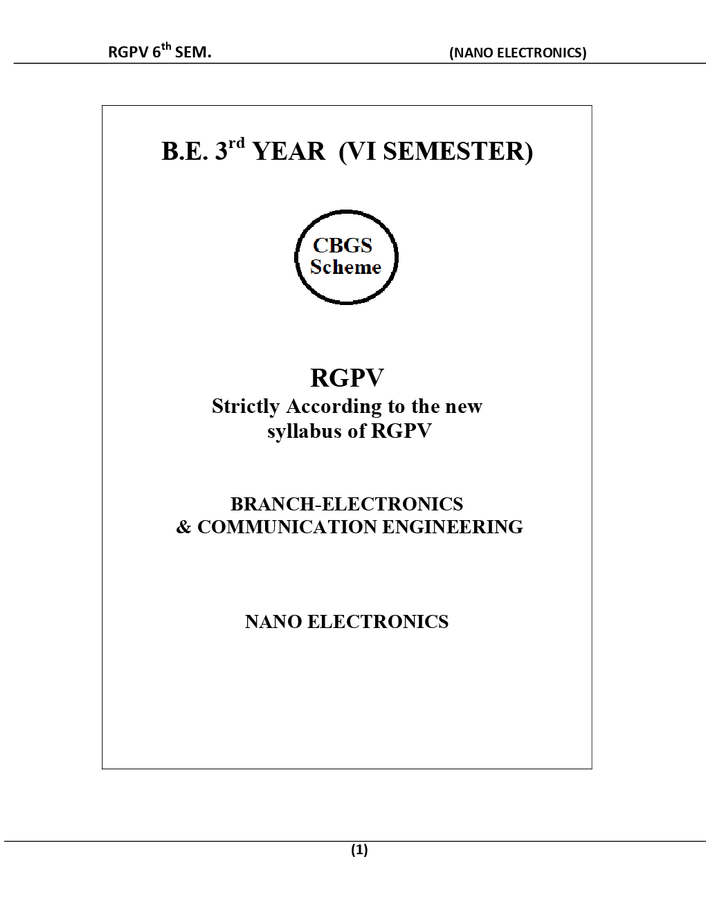 Nano Electronics For RGPV BE 6th Sem Electronics & Communication Engineering - Page 2