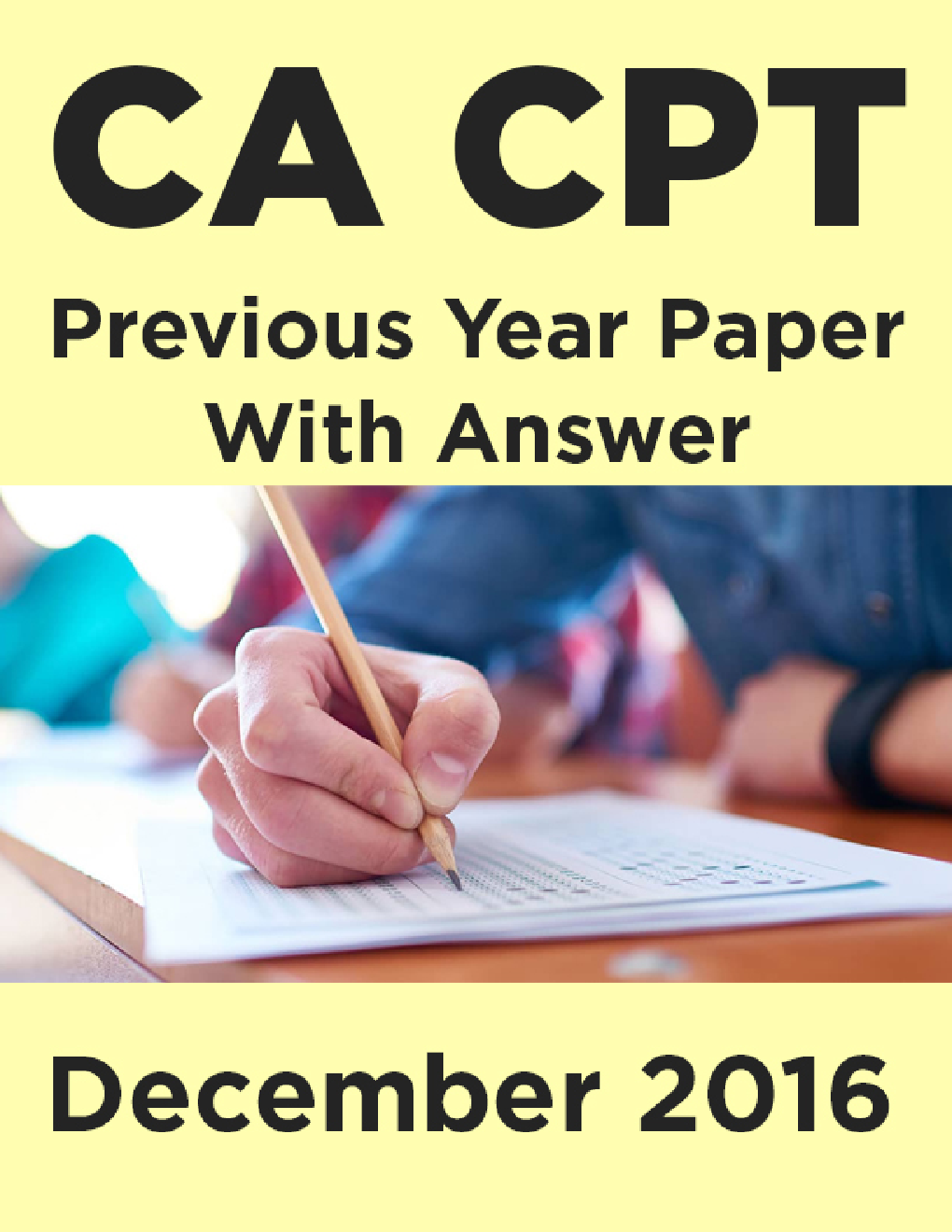 CA CPT Previous Year Paper With Answer December 2016 - Page 1