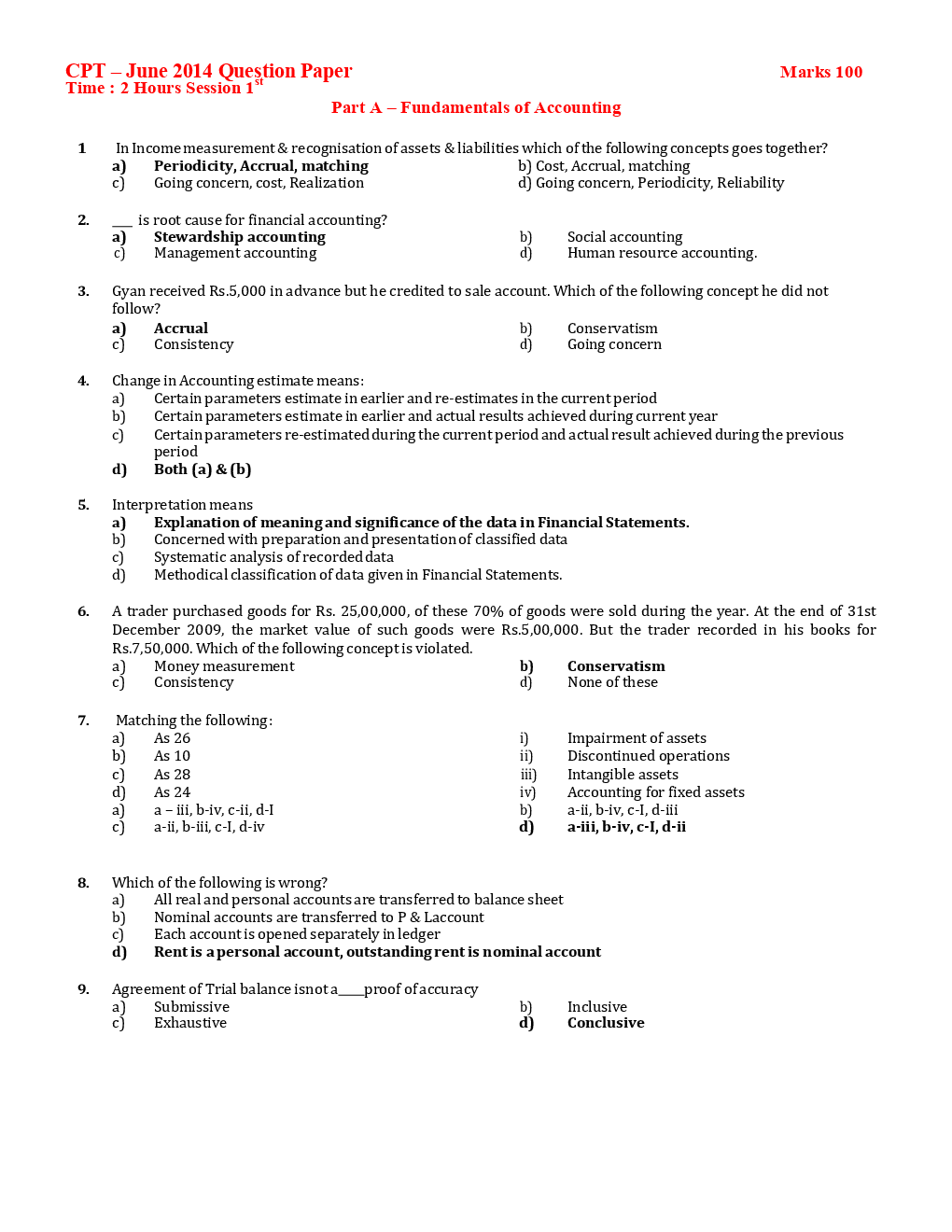 CA CPT Previous Year Paper With Answer June 2014 - Page 2
