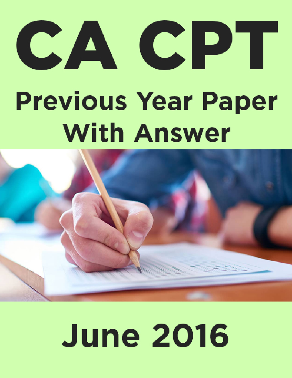 CA CPT Previous Year Paper With Answer June 2016 - Page 1
