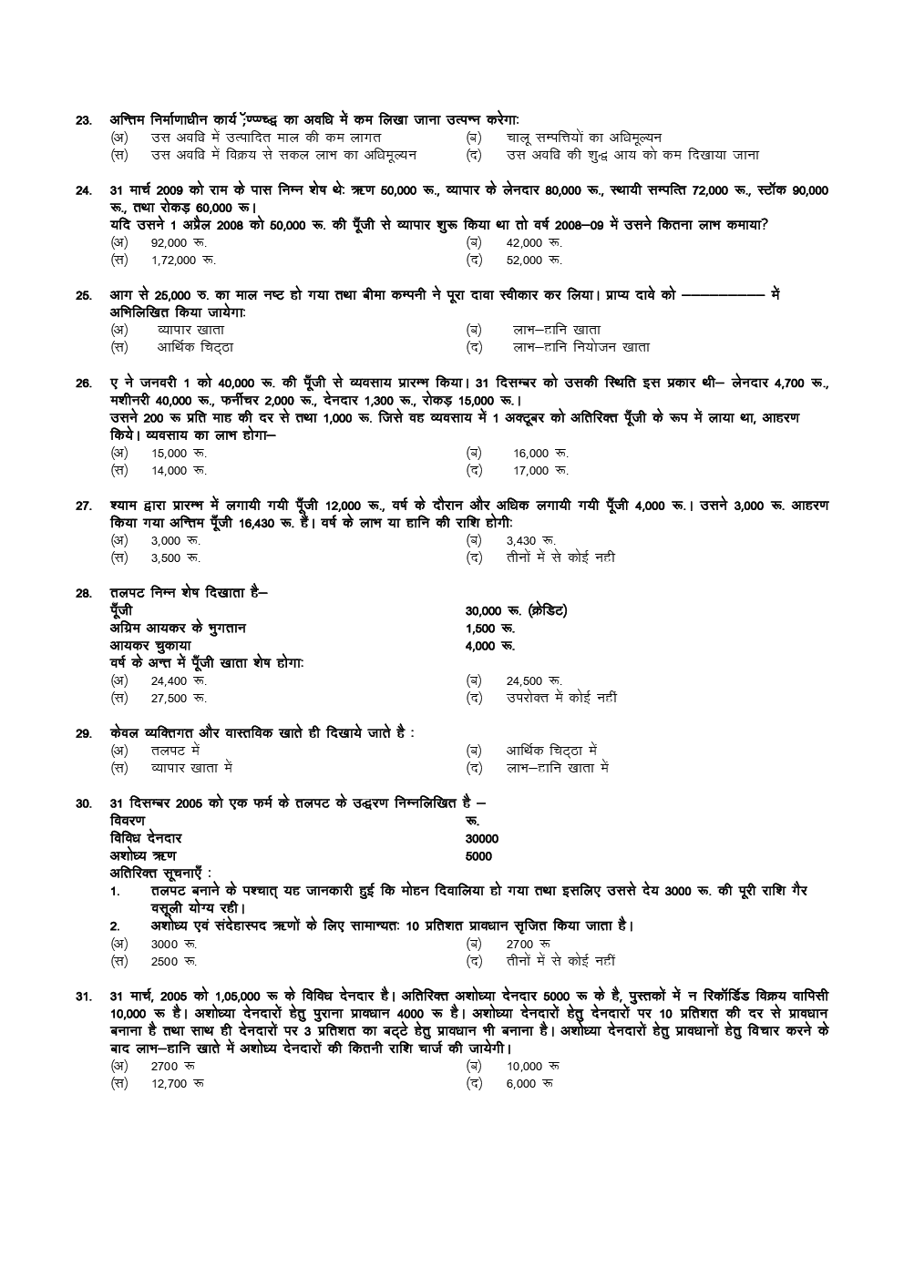 CA CPT Previous Year Paper With Answer May 2018 (Hindi) Paper-1 - Page 5