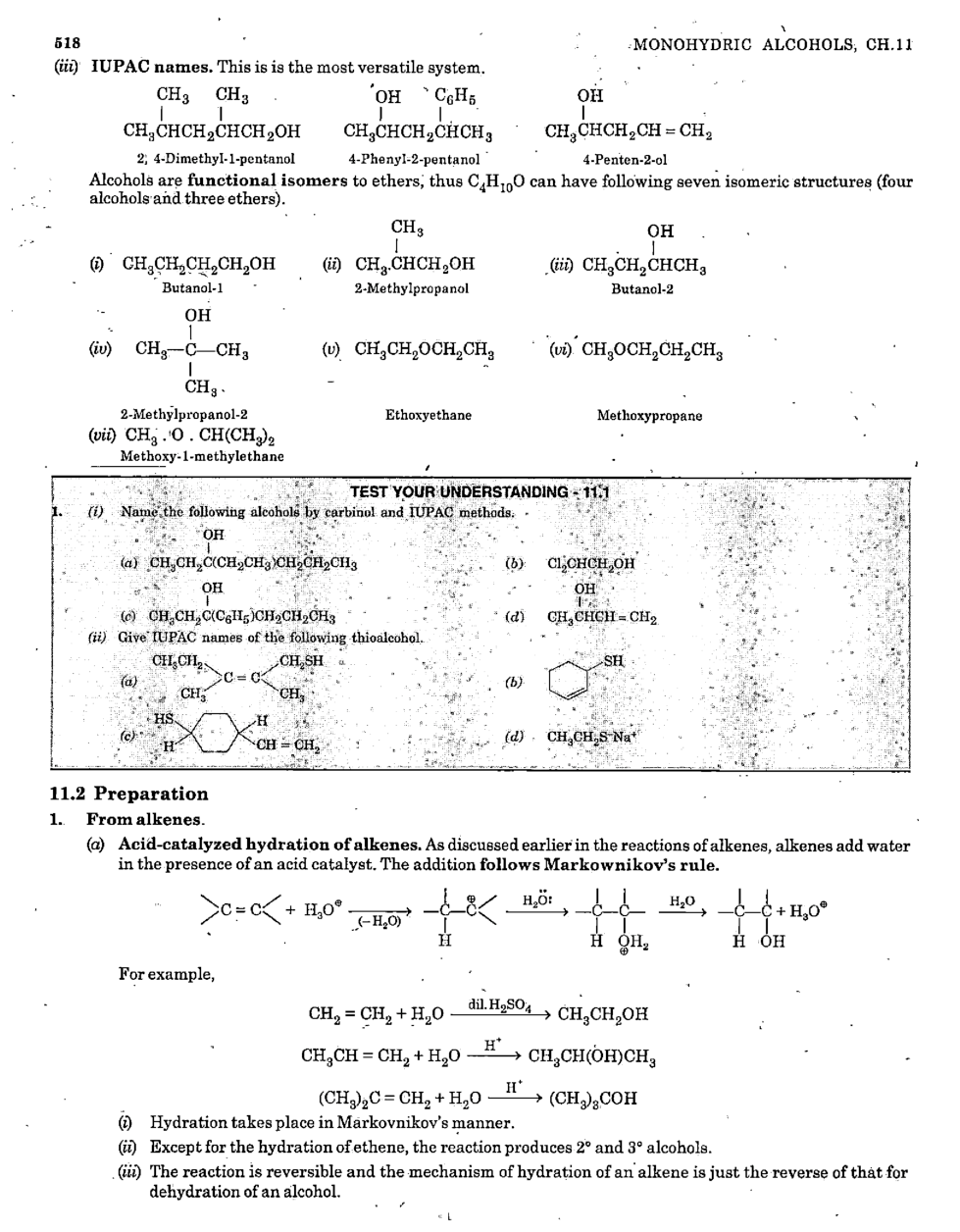 IIT JEE Organic Chemistry Alcohols Based On New Pattern - Page 4