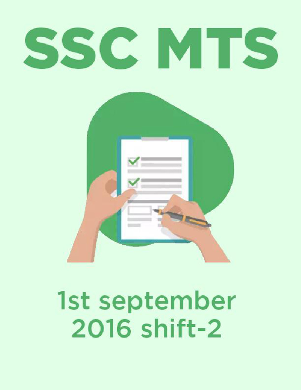 SSC MTS 1st september 2016 shift-2 - Page 1