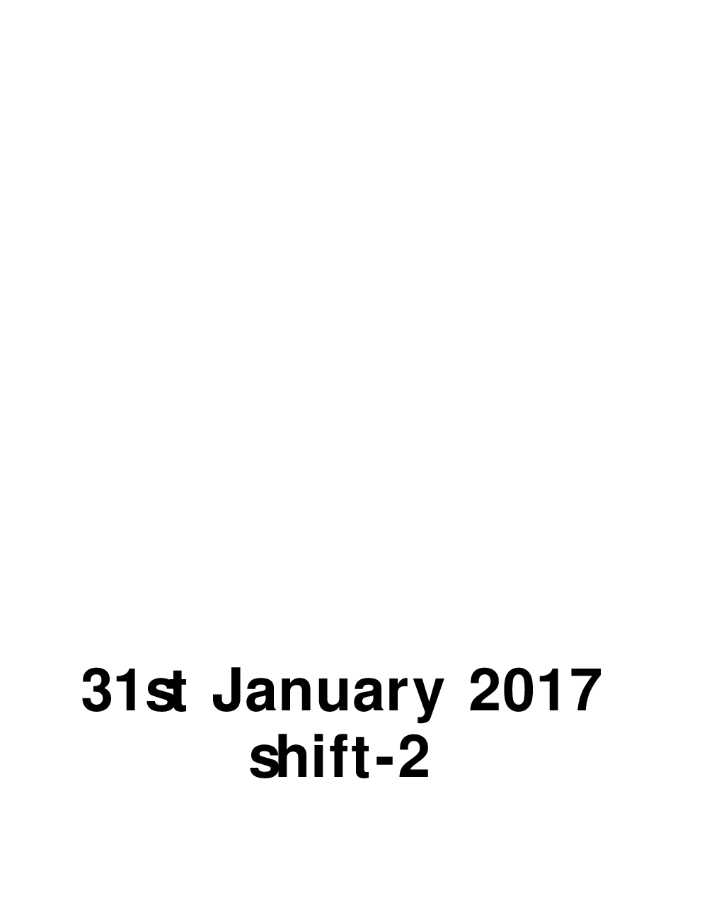 SSC MTS 31st January 2017 shift-2 - Page 1