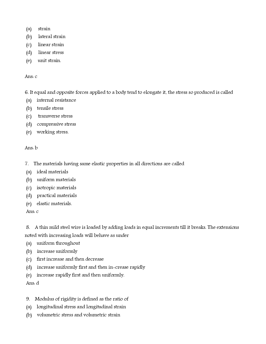 RRB Junior Engineer Mechanical Solved Model Question With Answer Paper 10 - Page 3