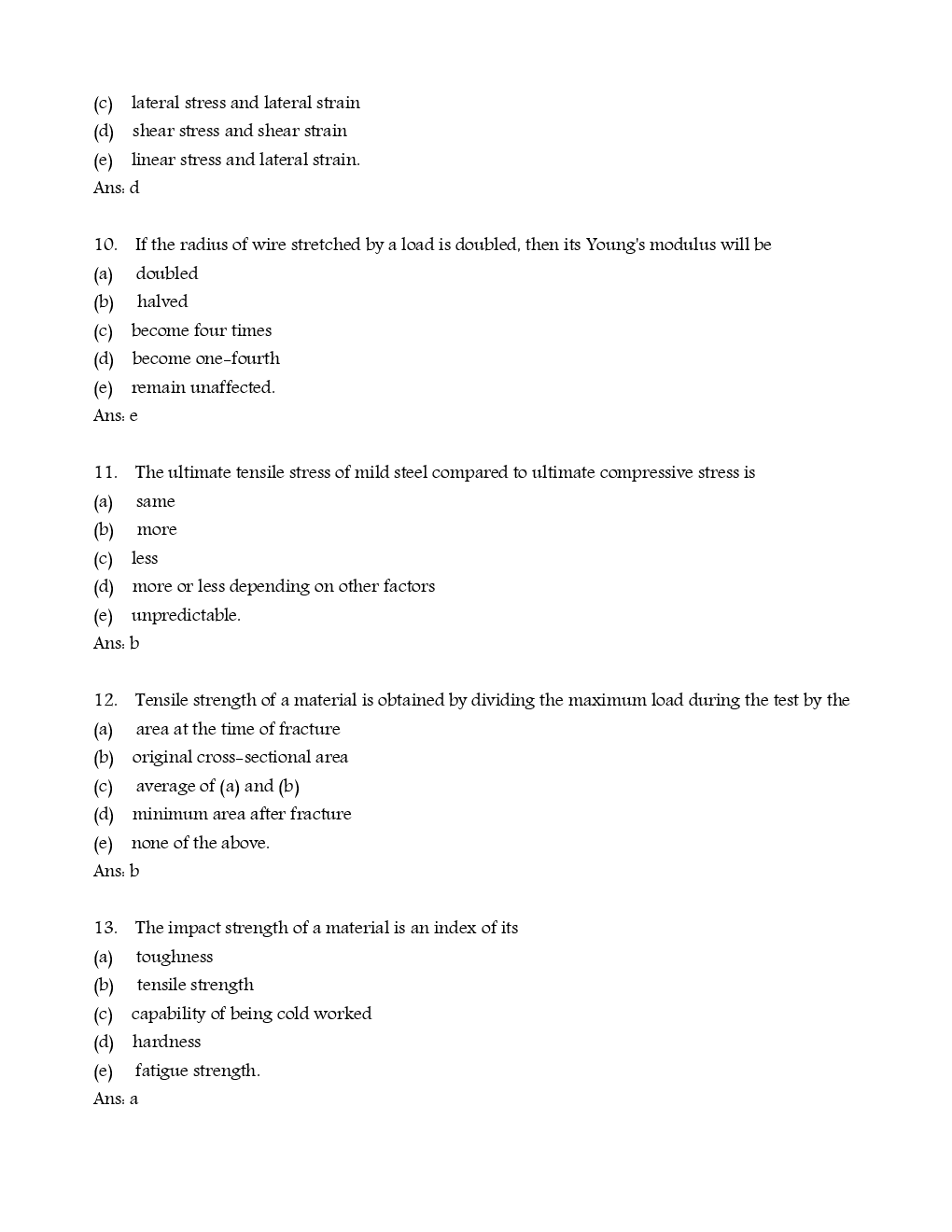 RRB Junior Engineer Mechanical Solved Model Question With Answer Paper 10 - Page 4