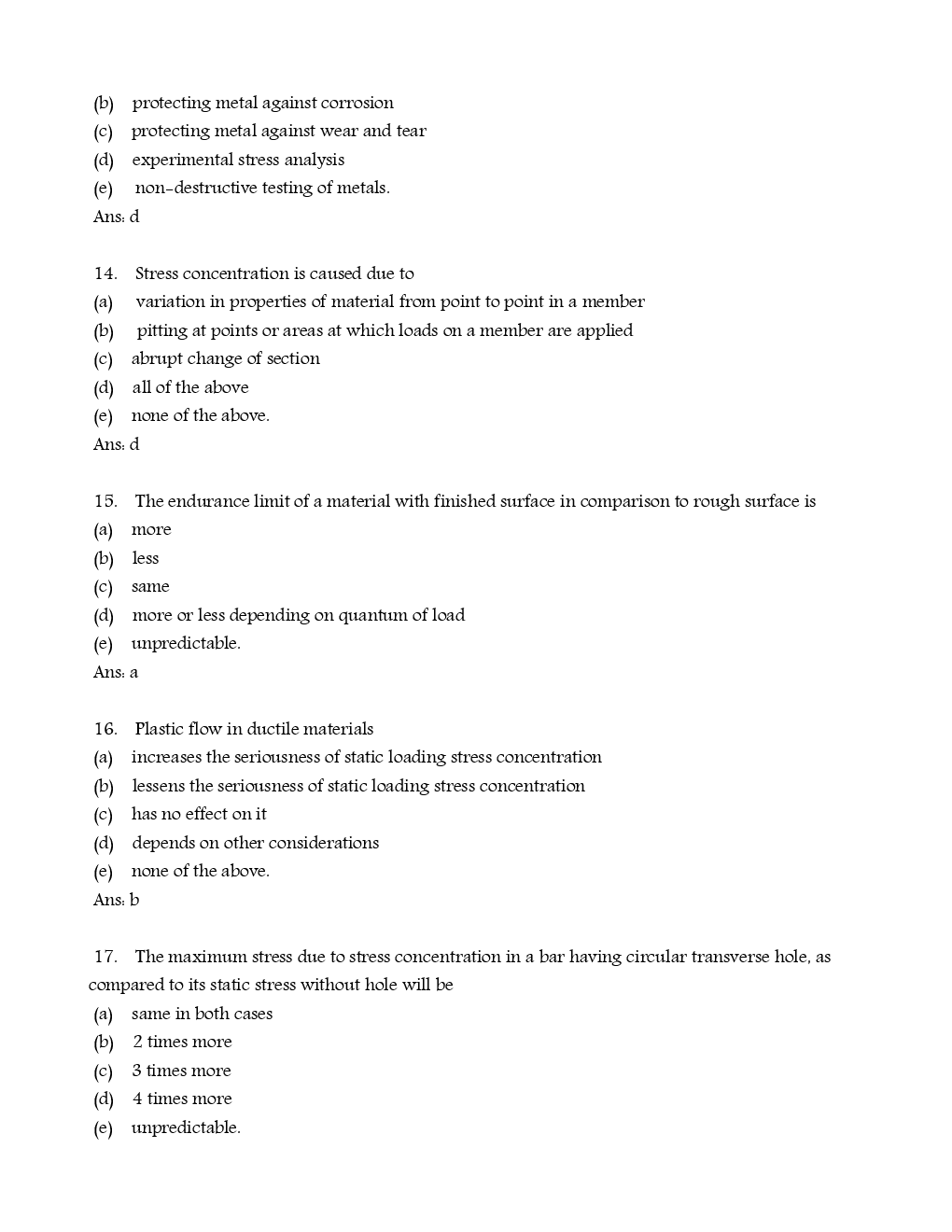 RRB Junior Engineer Mechanical Solved Model Question With Answer Paper 16 - Page 5