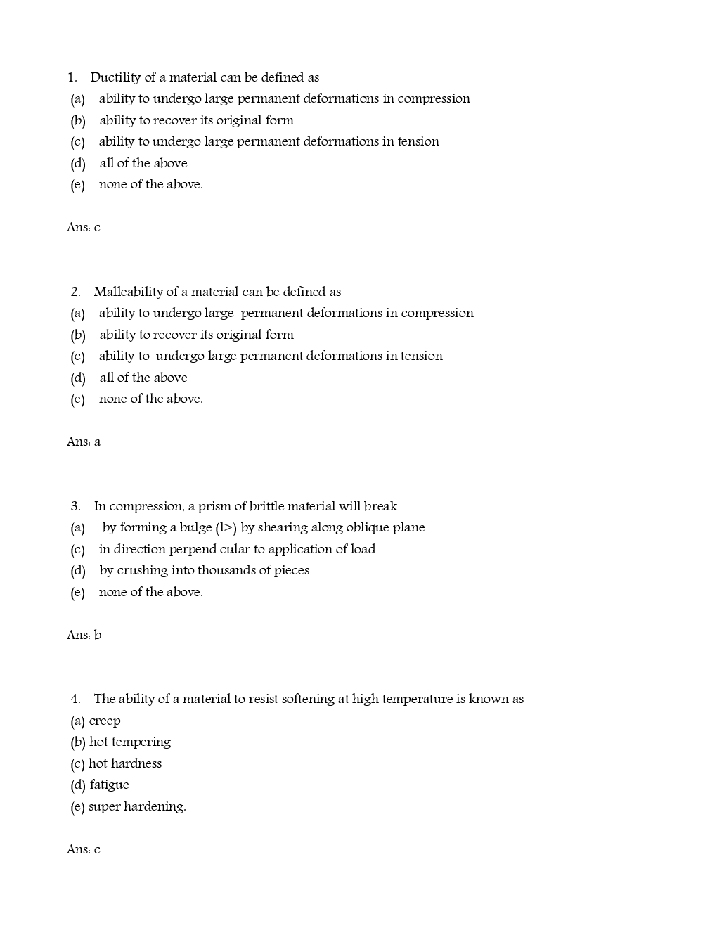 RRB Junior Engineer Mechanical Solved Model Question With Answer Paper 17 - Page 2