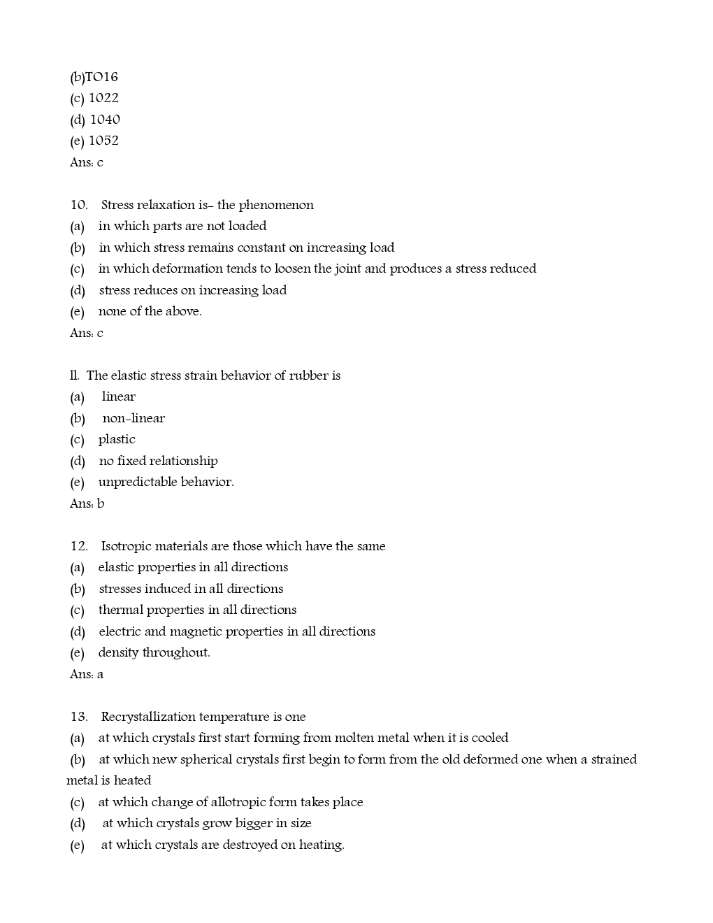 RRB Junior Engineer Mechanical Solved Model Question With Answer Paper 17 - Page 4