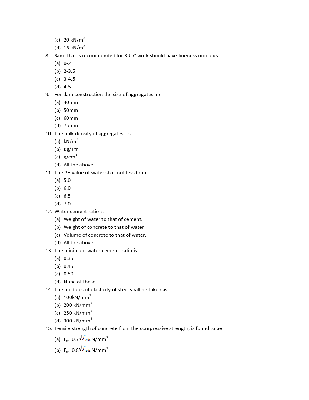 RRB Junior Engineer Civil Solved Model Question With Paper 1 - Page 3