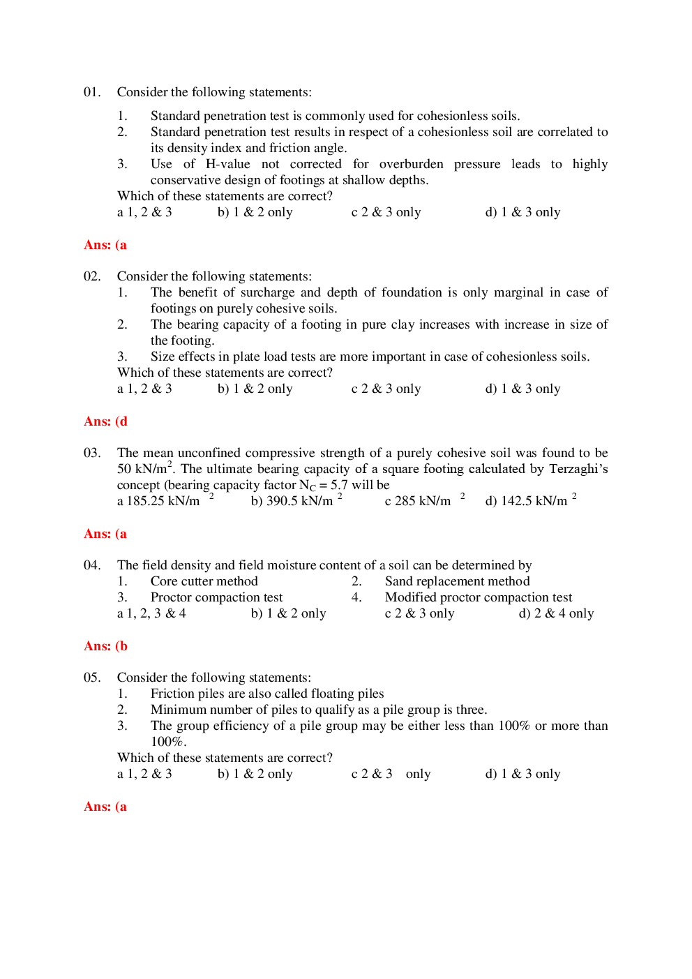 RRB Junior Engineer Civil Solved Model Question With Paper 3 - Page 2
