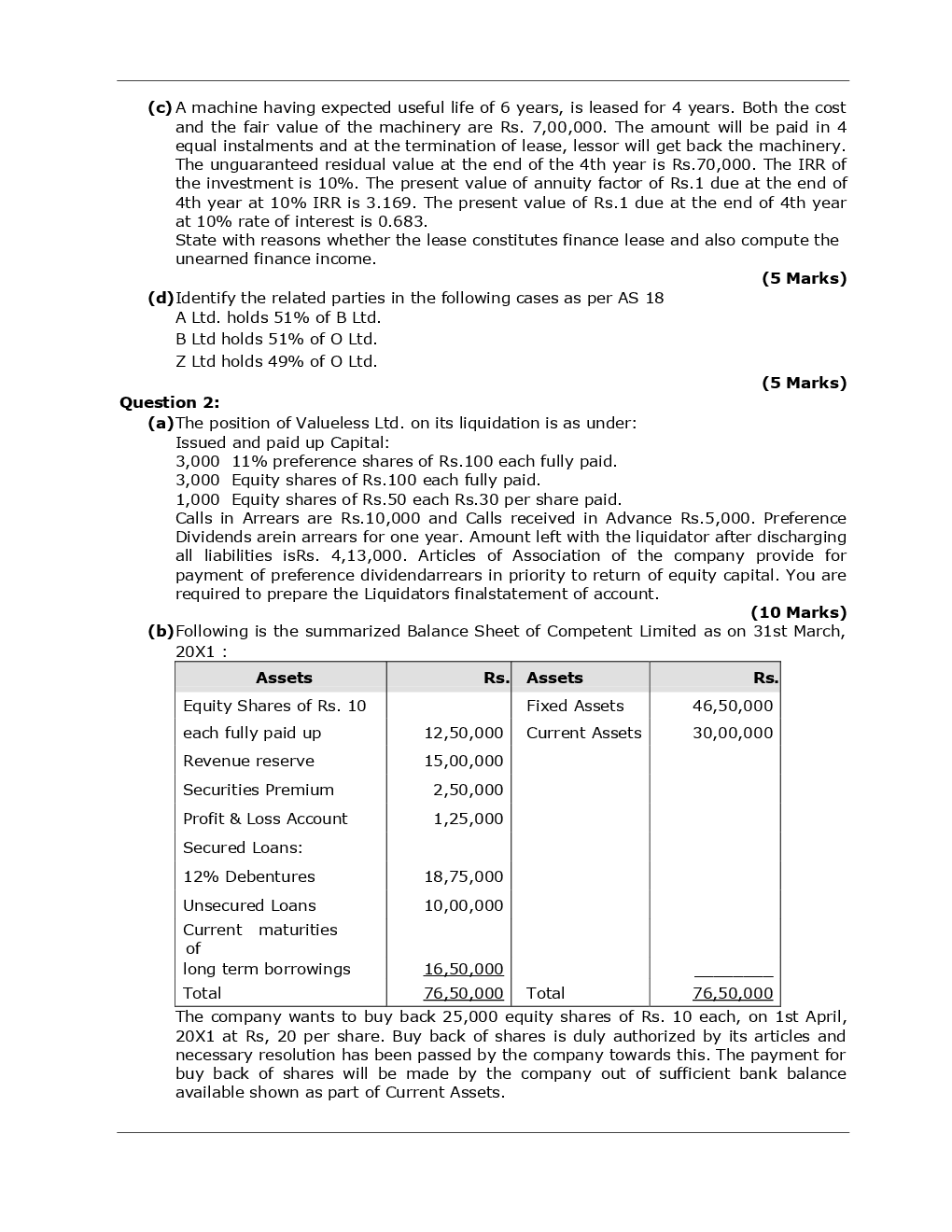 Intermediate test papers 2011 image