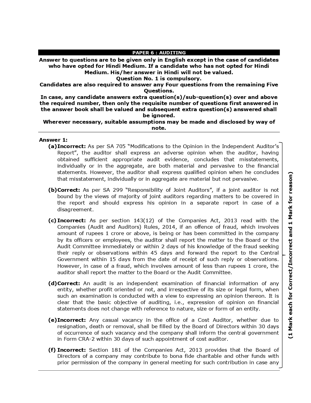 CA Intermediate Auditing Mock Test Paper - Page 4