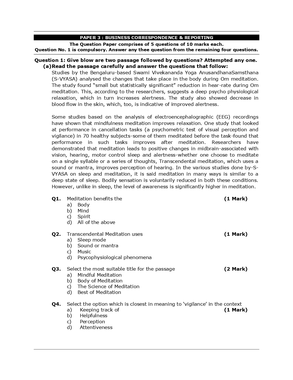 CA Foundation Business Law And Business Correspondence And Reporting Mock Test Paper-3 - Page 4