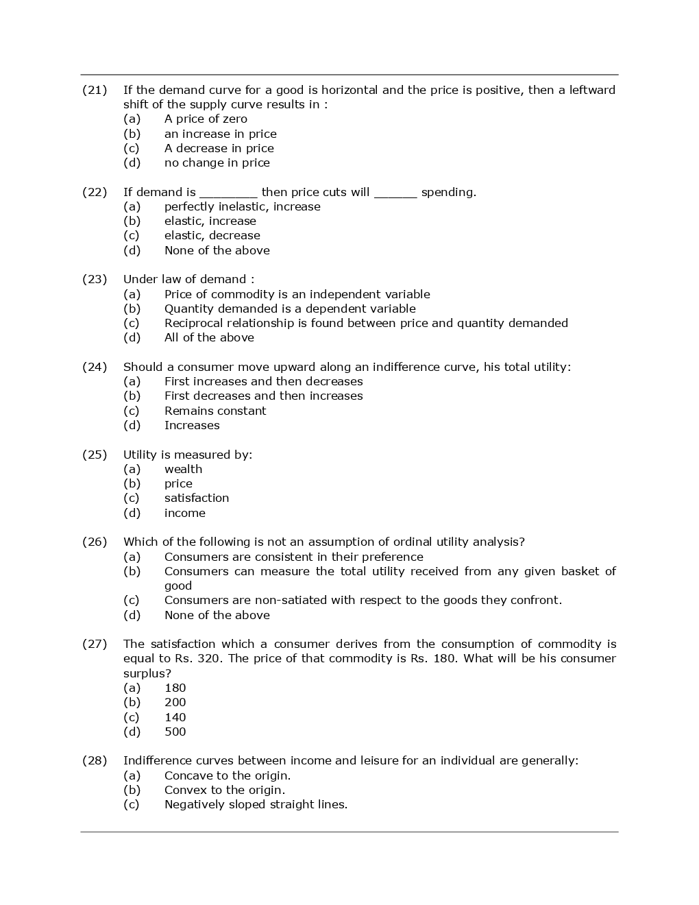 CA Foundation Economics And Business And Commercial Knowledge Mock Test Paper-3 - Page 5