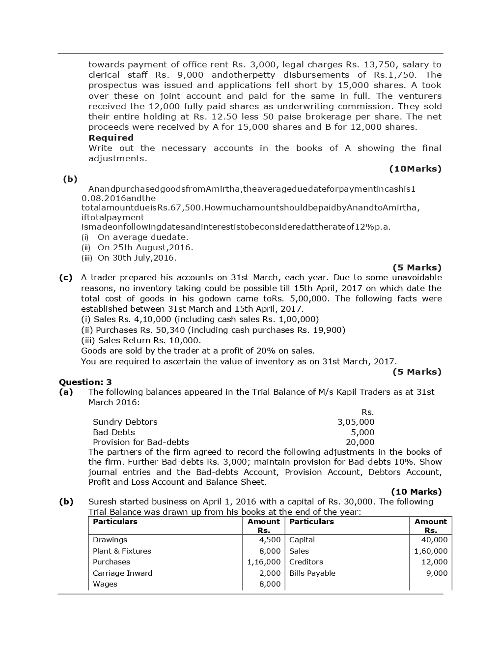CA Foundation Principles And Practice Of Accounting Mock Test Paper-4 - Page 3