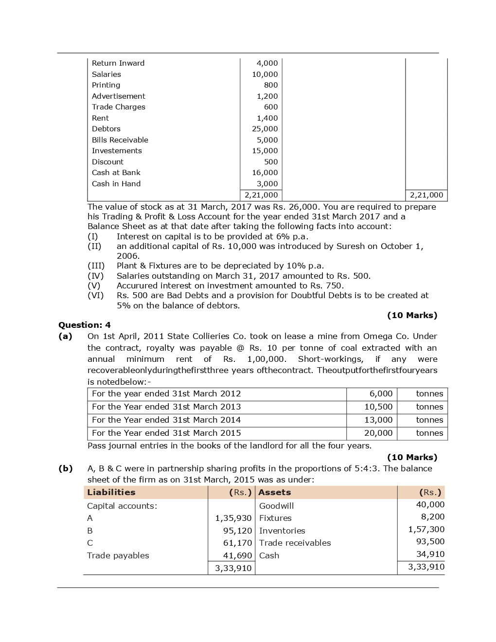 CA Foundation Principles And Practice Of Accounting Mock Test Paper-4 - Page 4
