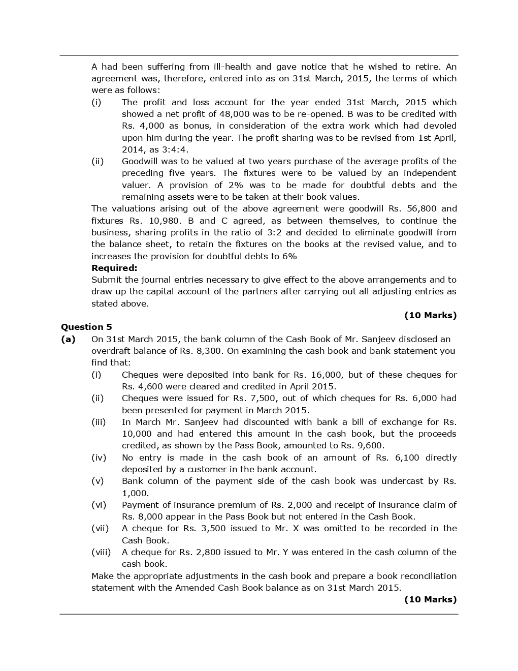CA Foundation Principles And Practice Of Accounting Mock Test Paper-4 - Page 5