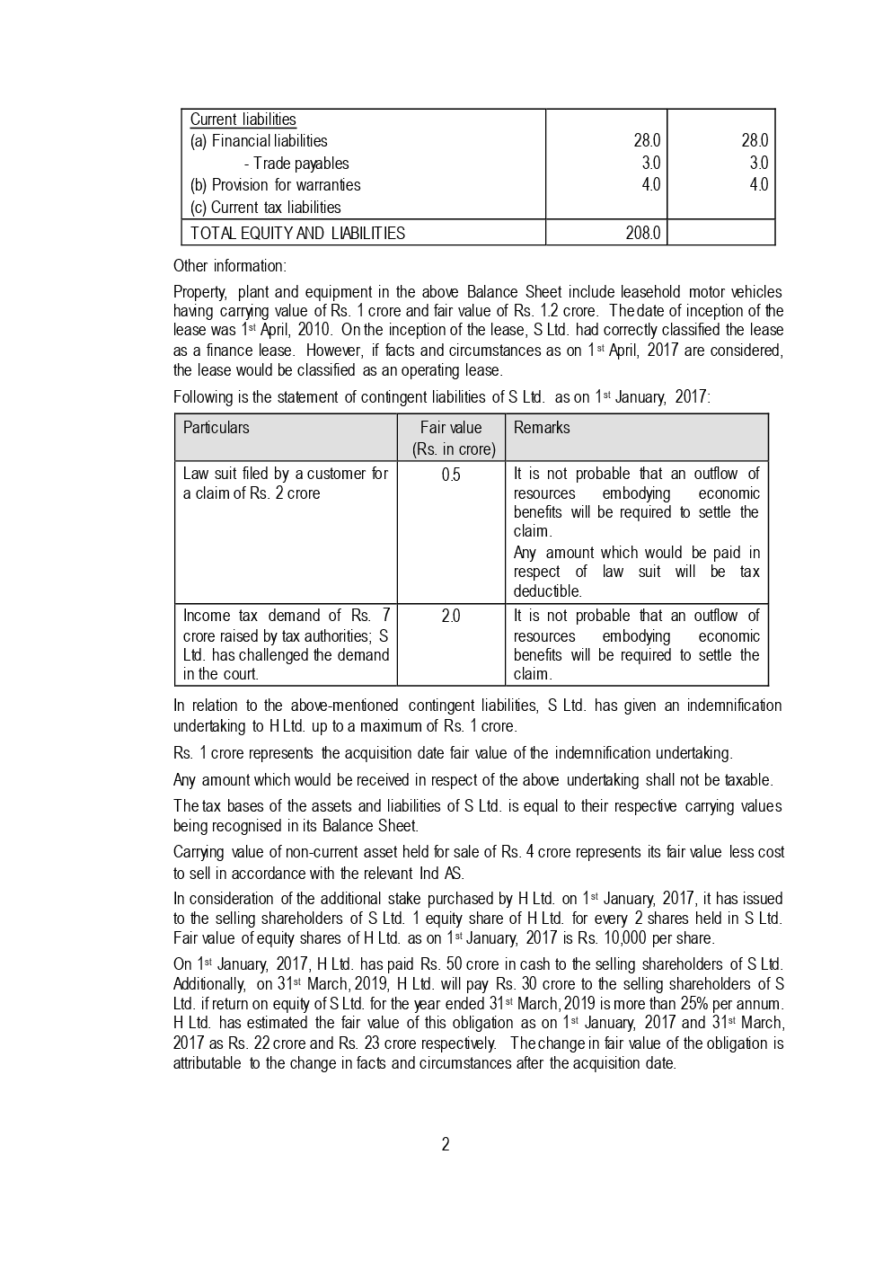 CA Final Financial Reporting Mock Test Paper March 2019 - Page 3