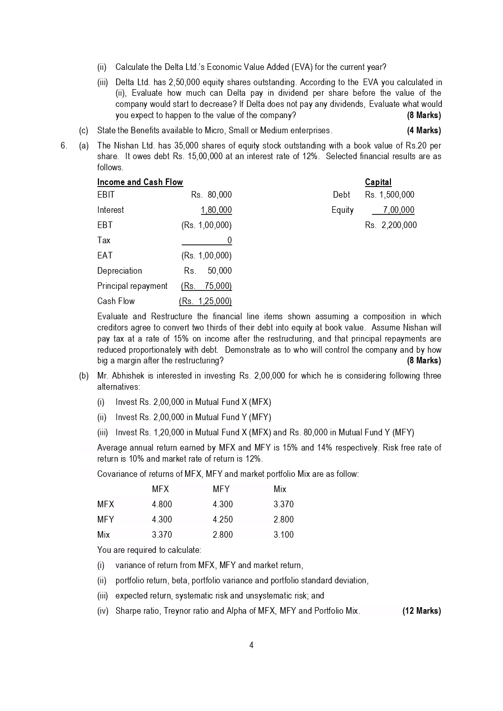 CA Final Strategic Financial Management Mock Test Paper March 2019 - Page 5