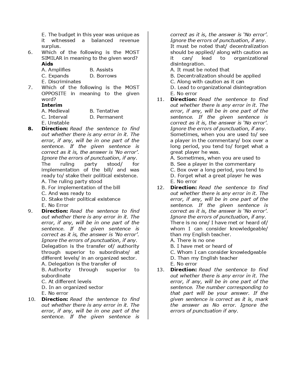 SBI Clerk Prelims Previous Year Paper With Answer Paper-2 2018 - Page 4