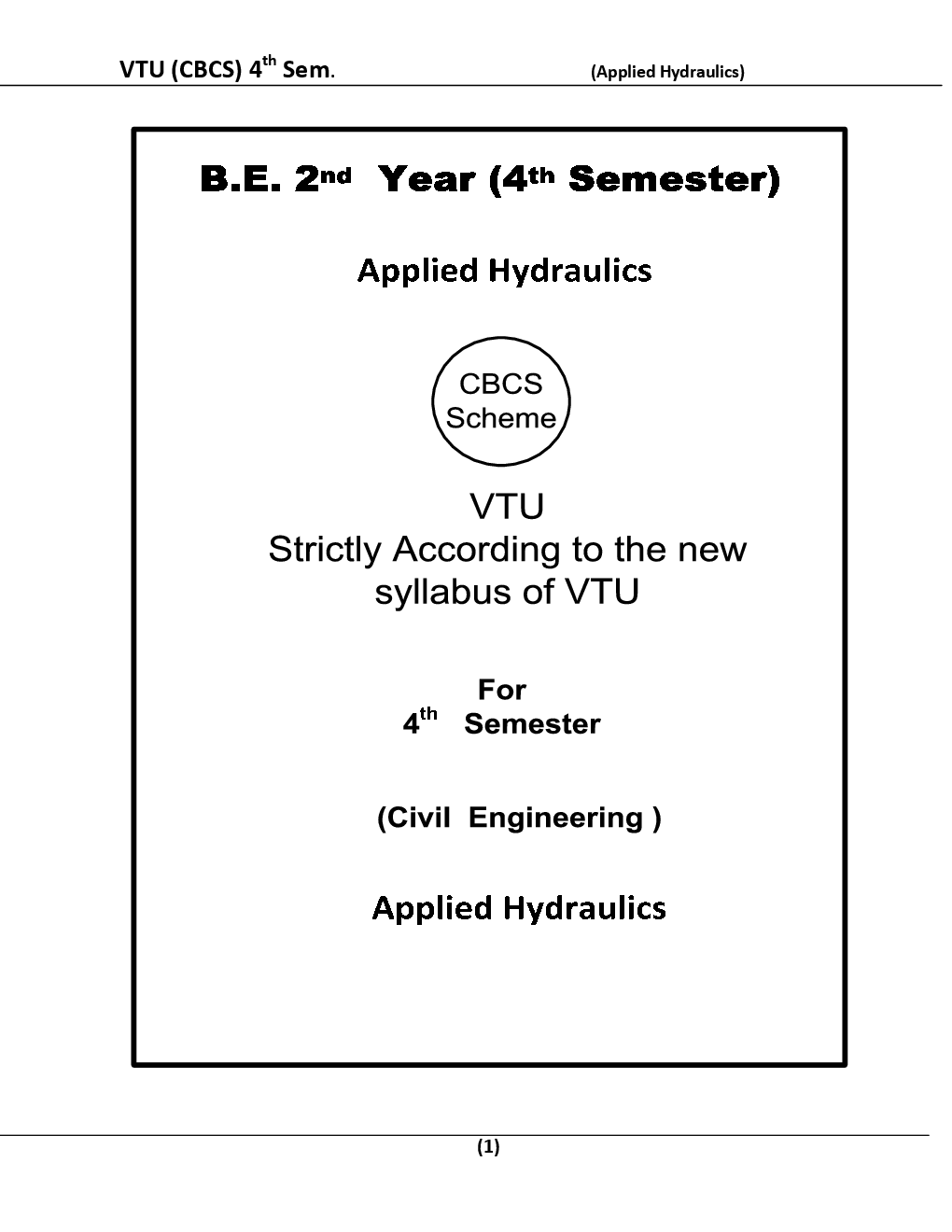 Applied Hydraulics For VTU BE 4th Sem Civil Engineering - Page 2
