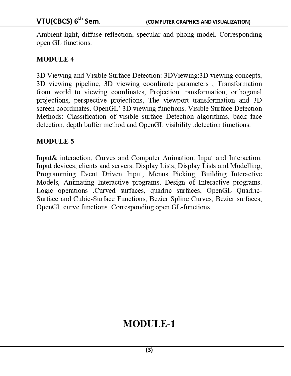 Computer Graphics And Visualization For VTU BE 6th Sem Computer Science Engineering - Page 4