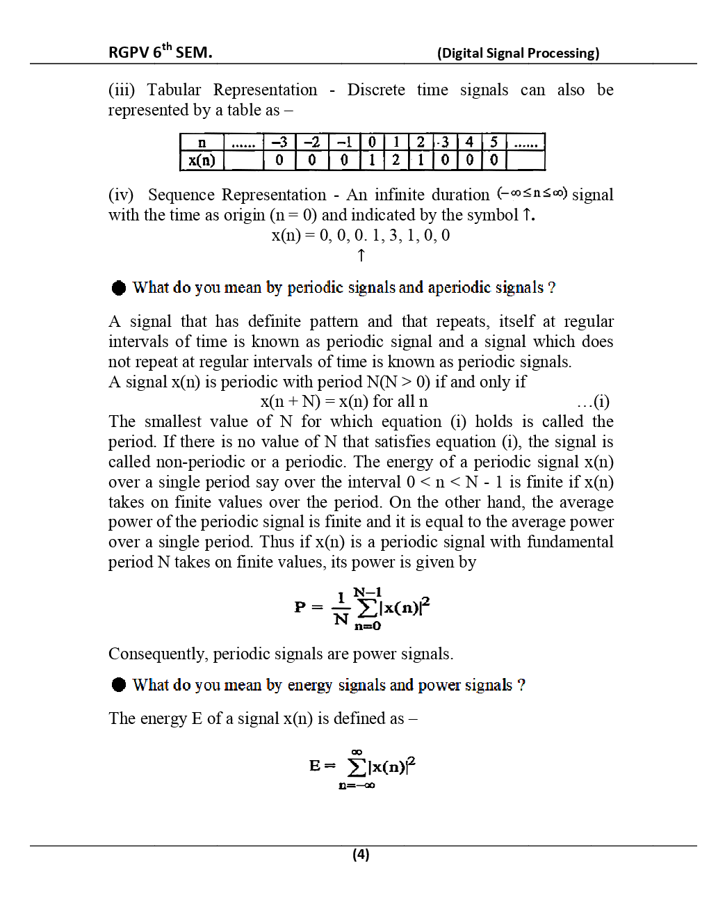 Digital Signal Processing For RGPV BE 6th Sem Electronics & Communication Engineering - Page 5